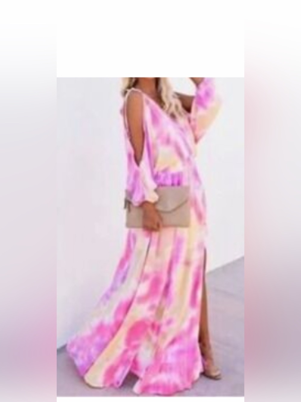 VICI vibrant dress with side slits . NWOT small but can fit M.